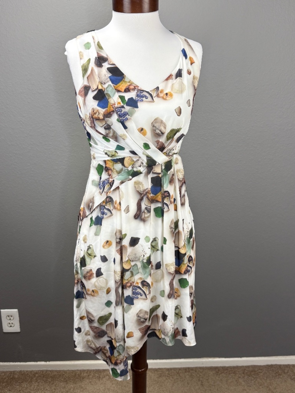 Anthropologie Meadow Rue Beach Treasures Asymmetric  Dress Sz 0